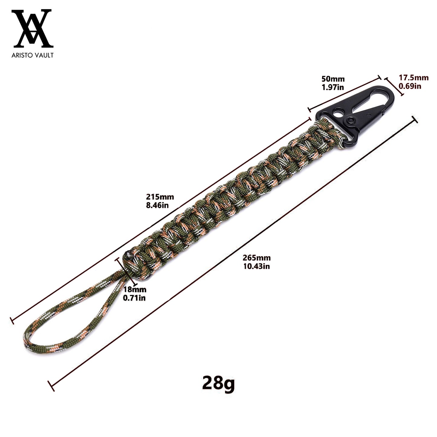 Aristo Vault® Paracord Tactical Tether
