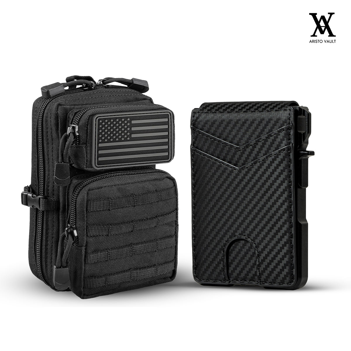 The Shadow Recon Set (Aristo Vault® Tactical Wallet + Tactical Waist Pouches)