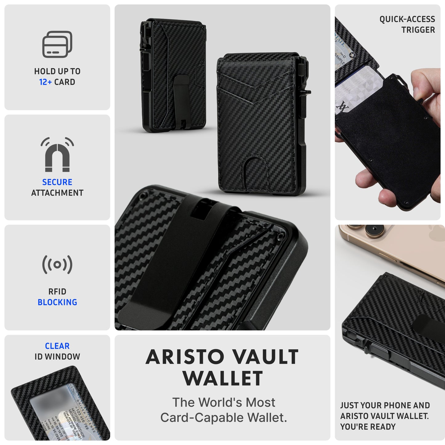 The Shadow Recon Set (Aristo Vault® Tactical Wallet + Tactical Waist Pouches)