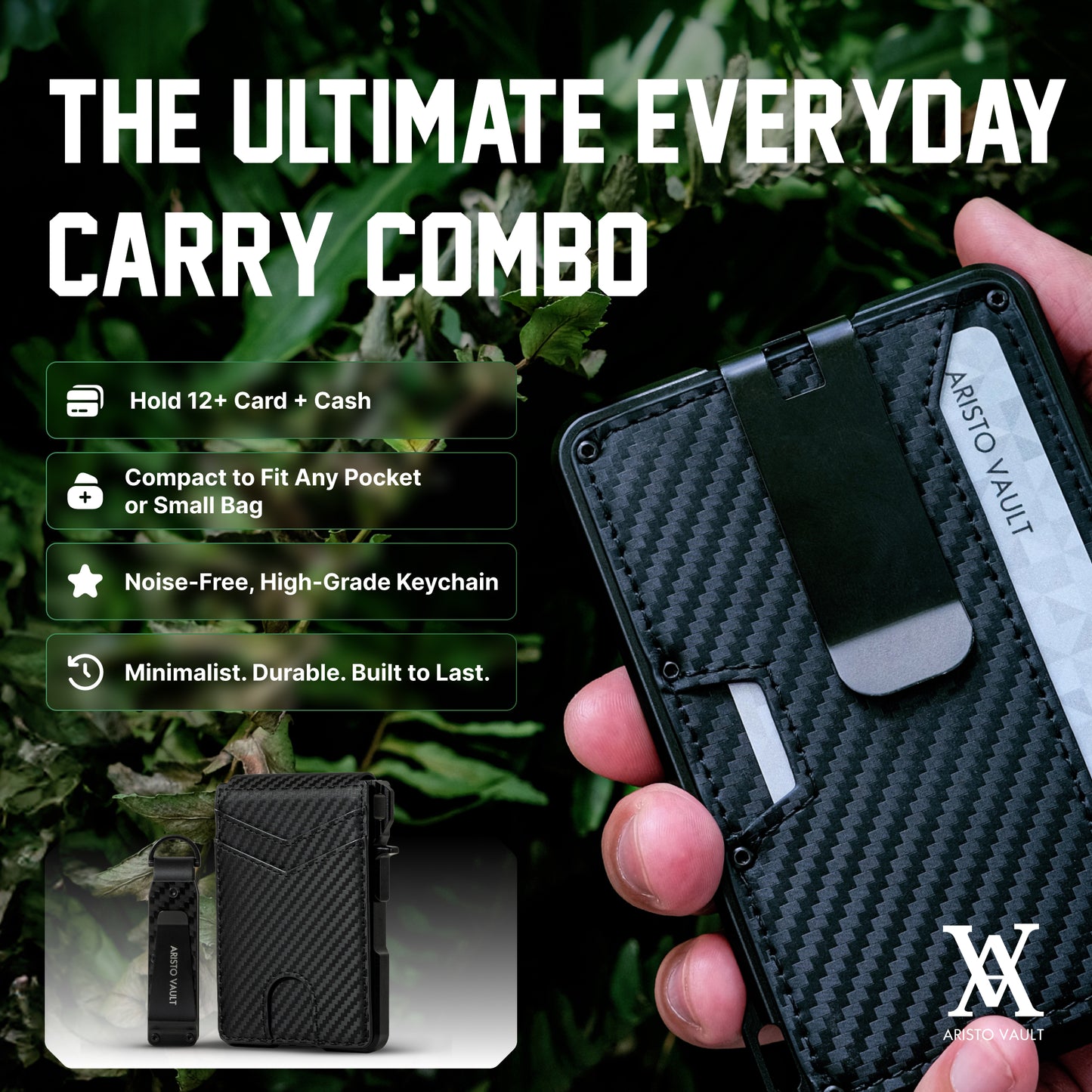 Buy 1 Wallet Get 1 Premium Key Chain - Aristo Vault® Premium Tactical Bifold Wallet