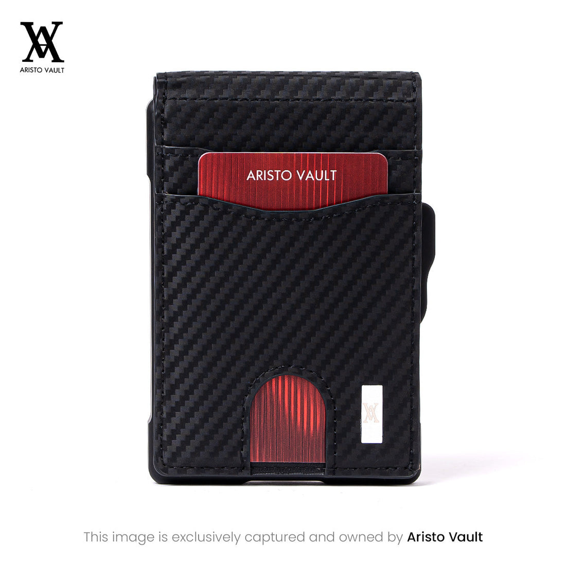 Aristo Vault Upgrade V2 slim wallet on a flat surface