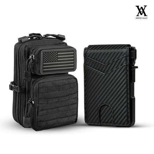 The Shadow Recon Set (Aristo Vault® Tactical Wallet +  Tactical Waist Pouches)
